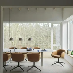 Muuto Matbord Och Barbord-70/70 Bord 108x295 cm, Massiv Rökt Ek / Vit