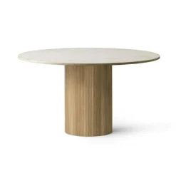 494 Cabin Bord Ø130 cm, Beige Marmor / Ljus Ek