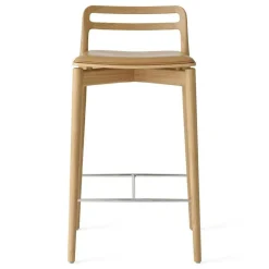 Vipp Barstolar & Barpallar-484 Cabin Counter Stol, Mörk Ek / Svart Läder