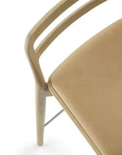 Vipp Barstolar & Barpallar-484 Cabin Counter Stol, Mörk Ek / Svart Läder