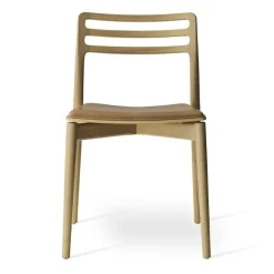 481 Cabin Stol Läder, Ljus Ek / Sand