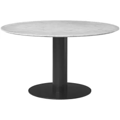 GUBI Matbord Och Barbord-2.0 Matbord Bianco Carrara/Svart Ø150 cm