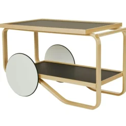 901 Serveringsvagn, Björk / Vit Laminat