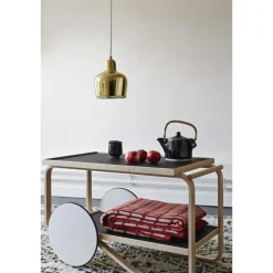 901 Serveringsvagn, Björk / Vit Laminat