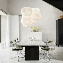 Vipp Skrivbordsstolar & Kontorsstolar-452 Snurrstol Med Fötter, Polerat Aluminium / Svart Läder