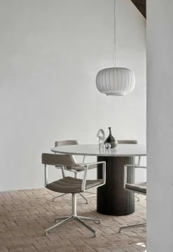 Vipp Skrivbordsstolar & Kontorsstolar-452 Snurrstol Med Fötter, Polerat Aluminium / Svart Läder