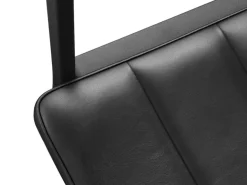 452 Snurrstol Med Hjul, Polerat Aluminium / Sandfärgad Läder