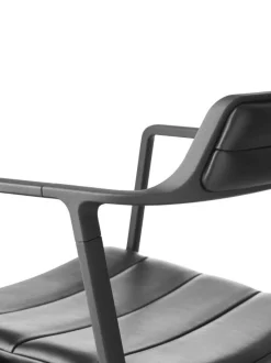 452 Snurrstol Med Hjul, Polerat Aluminium / Sandfärgad Läder