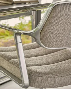 Vipp Skrivbordsstolar & Kontorsstolar-453+ Snurrstol Med Hjul, Polerad Aluminium / Bosco Green Läder