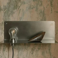 Frama Sänglampor|Vägglampor-90° Vägglampa Med Hylla, Rostfritt