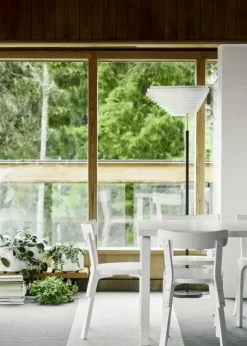 A805 Angel Wing Golvlampa, Nickelpläterad Mässing