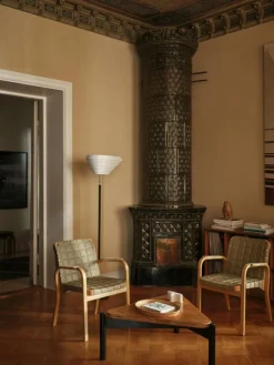 A805 Angel Wing Golvlampa, Nickelpläterad Mässing