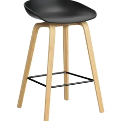 AAS 32 2.0 Barstol 75 cm, Lackad Ek / Svart