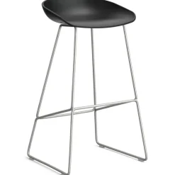 AAS 38 2.0 Barstol 65 cm, Rostfritt Stål / Svart
