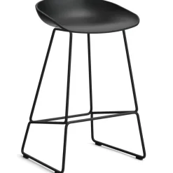 HAY Barstolar & Barpallar-AAS 38 2.0 Barstol 75 cm, Rostfritt Stål Svart / Vit