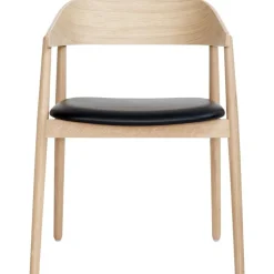 Andersen Stolar-AC2 Karmstol, Vitpigmenterad Ek/Svart Läder