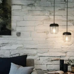 Acorn Lampskärm, Vit / Mässing