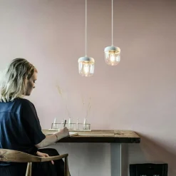 Acorn Lampskärm, Vit / Mässing