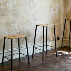 Frama Pallar-Adam Stool Pall 50 cm, Ek/Matt Svart