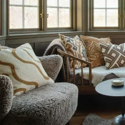 Adi Kuddfodral 50x50 cm, Dusty Blue / Ruby