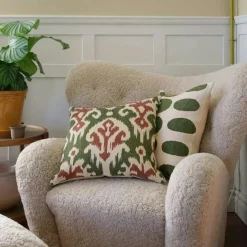 Adi Kuddfodral 50x50 cm, Dusty Blue / Ruby