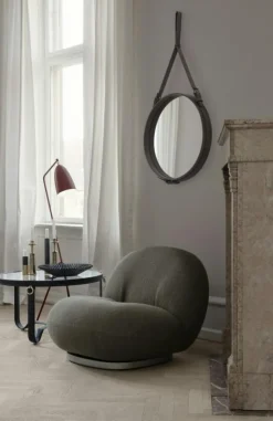 GUBI Väggspeglar-Adnet Väggspegel Cirkulär 58 cm, Cream