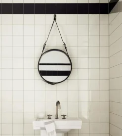 GUBI Väggspeglar-Adnet Väggspegel Cirkulär 58 cm, Cream