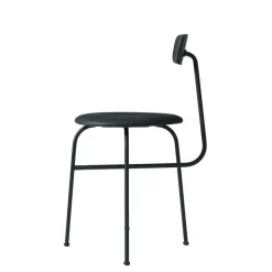 Afteroom Stol 4, Svart/Svart Läder