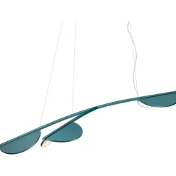 Flos Pendellampor-Almendra Organic Y Short S3 Pendel, Bay Blue Metallized