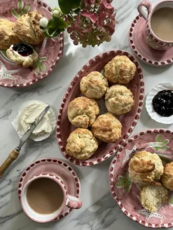 Piccola Home Kaffekoppar-Amalfi Cappuccinokopp Med Fat, Grön