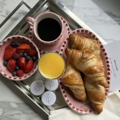 Piccola Home Kaffekoppar-Amalfi Cappuccinokopp Med Fat, Grön