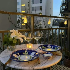 Piccola Home Djupa Tallrikar-Amalfi Djup Tallrik 23 cm, Blå