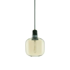 Normann Copenhagen Fönsterlampor|Pendellampor-Amp Pendel Liten, Smoked/Svart Marmor