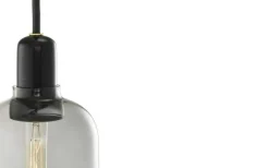 Normann Copenhagen Fönsterlampor|Pendellampor-Amp Pendel Stor, Smoke/Svart Marmor