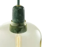 Normann Copenhagen Fönsterlampor|Pendellampor-Amp Pendel Stor, Smoke/Svart Marmor