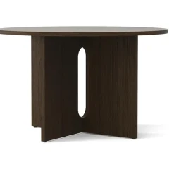 Androgyne Matbord Ø120, Mörkfärgad Ek
