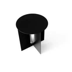 Androgyne Sidobord Ø40 cm, Svart