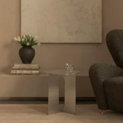 Androgyne Sidobord Ø40 cm, Svart