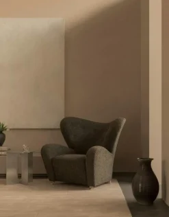 Androgyne Sidobord Ø40 cm, Svart