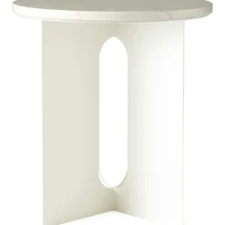 Androgyne Sidobord, Ivory / Vit Marmor