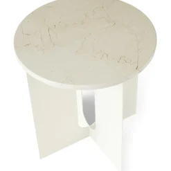 Androgyne Sidobord, Ivory / Vit Marmor