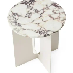 Androgyne Sidobord, Ivory / Vit Marmor