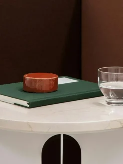 Androgyne Sidobord, Ivory / Vit Marmor