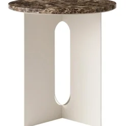 Androgyne Sidobord, Ivory / Vit Marmor