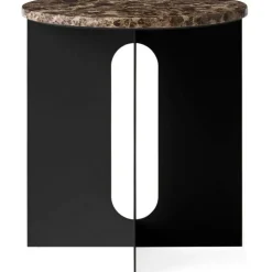 Audo Copenhagen Sidobord & Avlastningsbord-Androgyne Sidobord, Svart / Viola Marmor