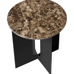 Audo Copenhagen Sidobord & Avlastningsbord-Androgyne Sidobord, Svart / Viola Marmor