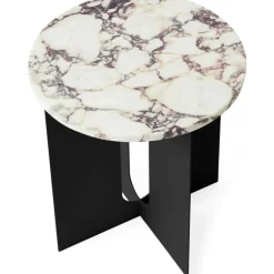 Audo Copenhagen Sidobord & Avlastningsbord-Androgyne Sidobord, Svart / Viola Marmor