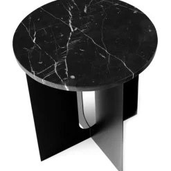 Audo Copenhagen Sidobord & Avlastningsbord-Androgyne Sidobord, Svart / Viola Marmor