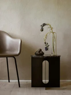 Audo Copenhagen Sidobord & Avlastningsbord-Androgyne Sidobord, Svart / Viola Marmor