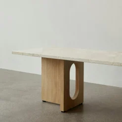 Audo Copenhagen Soffbord-Androgyne Soffbord, Ek / Calacatta Viola